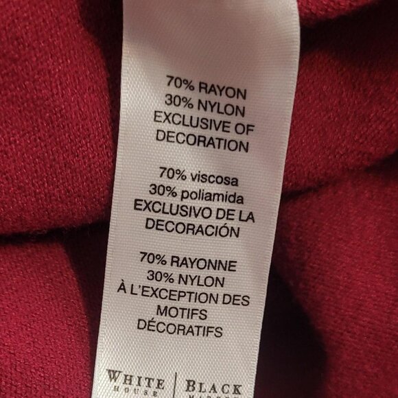 White House Black Market Fall Cardigan | Burgundy | Small | Lace Sleeves - Picture 5 of 5